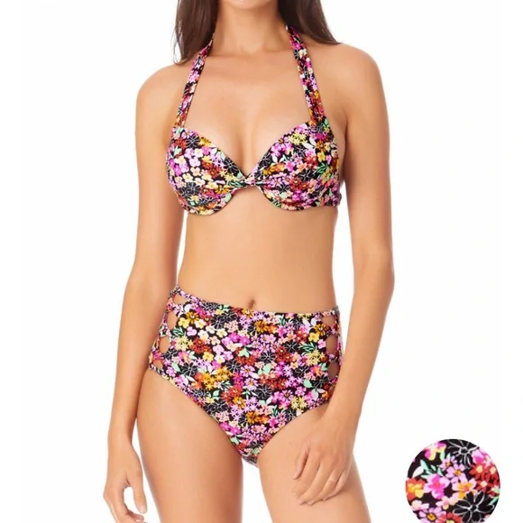 🎉Host Pick🎉 California Waves for Macys Strappy Push Up Swim Top - Picture 3 of 6